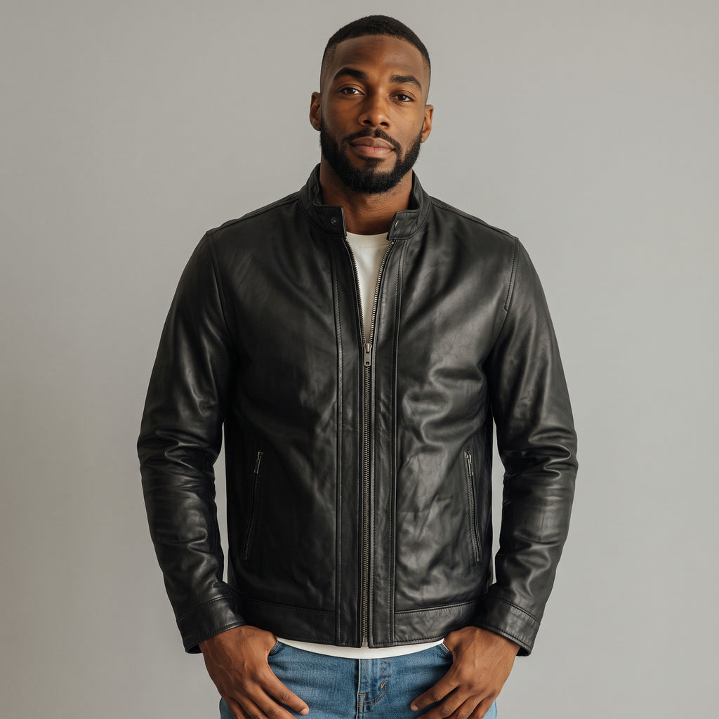 The Maverick Racer Jacket | Men's Black Genuine Leather Jacket