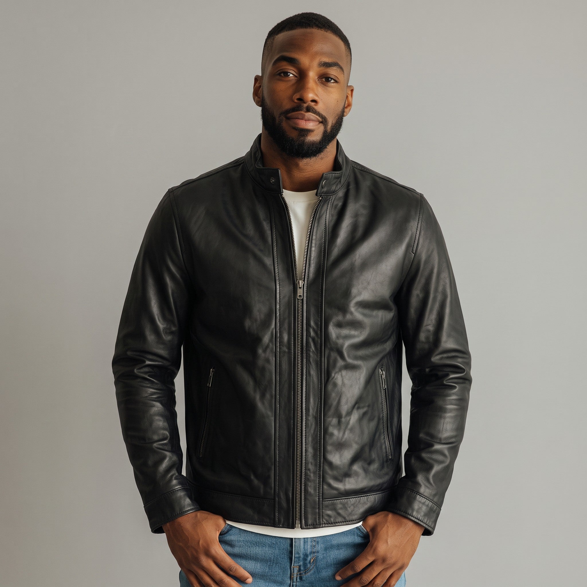 The Maverick Racer Jacket | Men's Black Genuine Leather Jacket