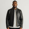 The Monarch Croc Jacket | Crocodile Embossed Genuine Leather Jacket